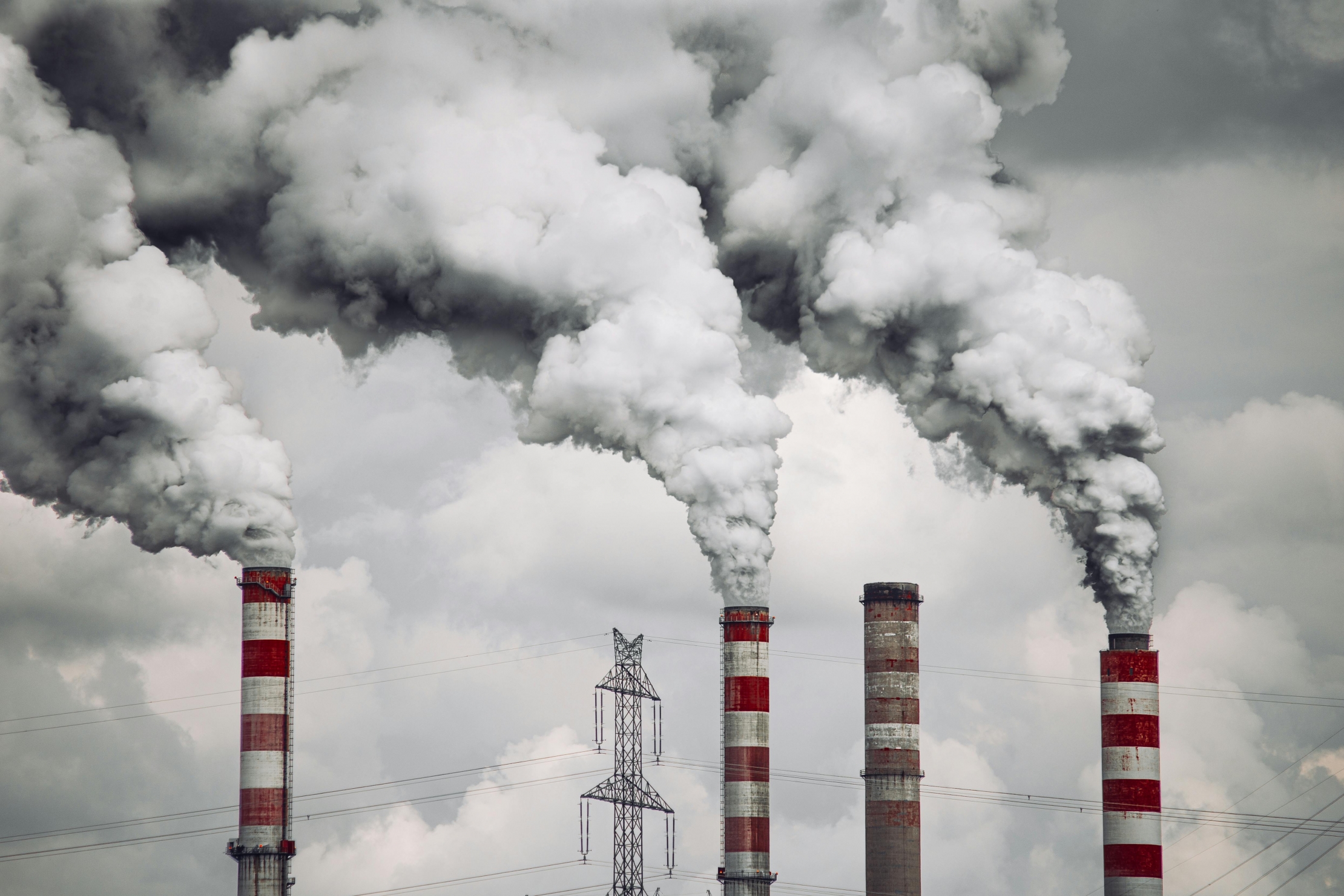 Smoke from chimneys