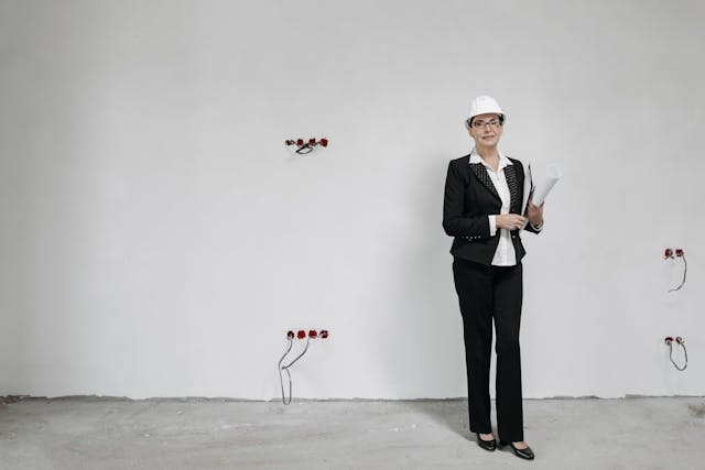 Woman in suit