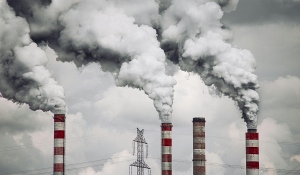 Smoke from chimneys